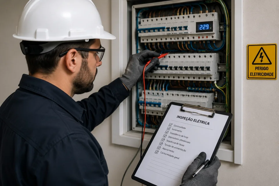 Inspeção de uma instalação elétrica
